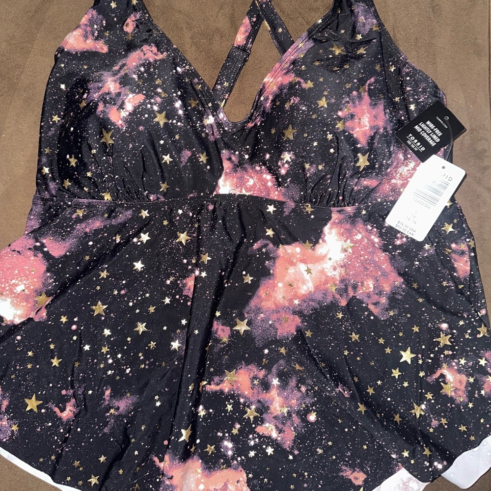 Torrid mid coverage swim top